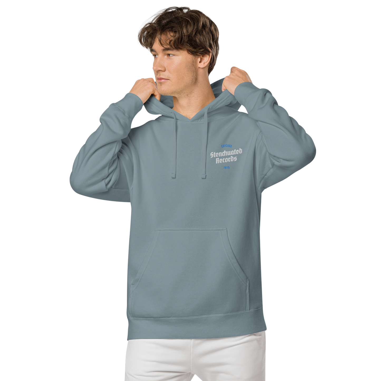 RecordsUnisex pigment-dyed hoodie